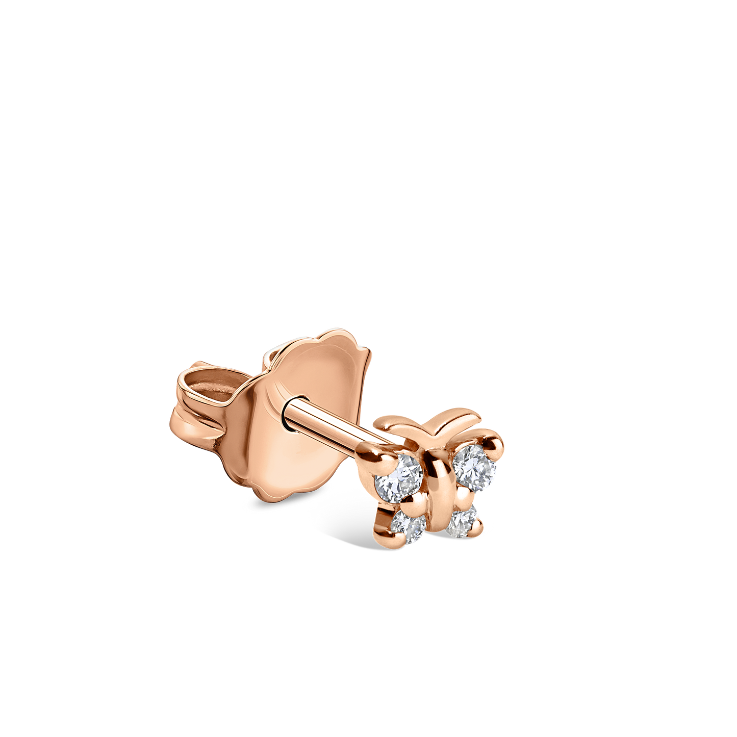 Diamond Butterfly Stud Earring