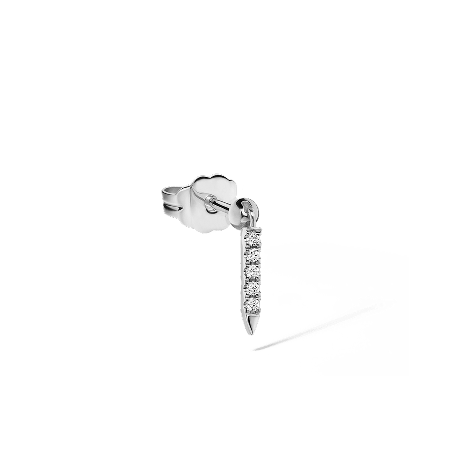 Diamond Eternity Bar Charm Stud Earring