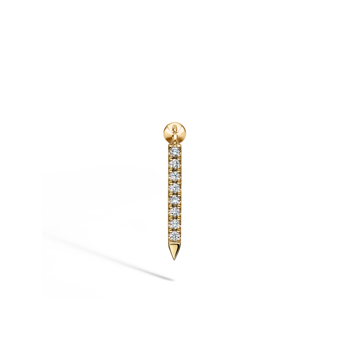Diamond Eternity Bar Charm Stud Earring