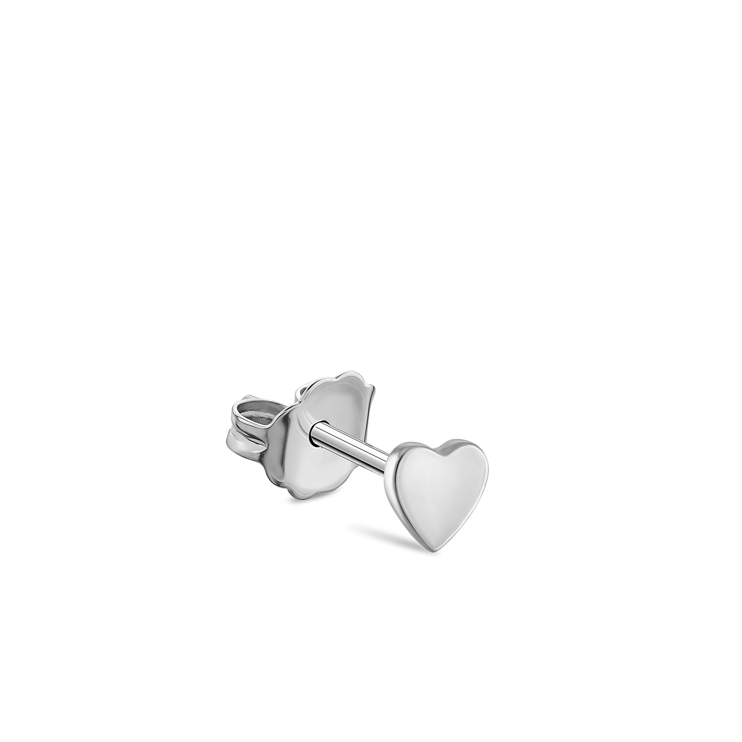 Plain Heart Traditional Stud Earring