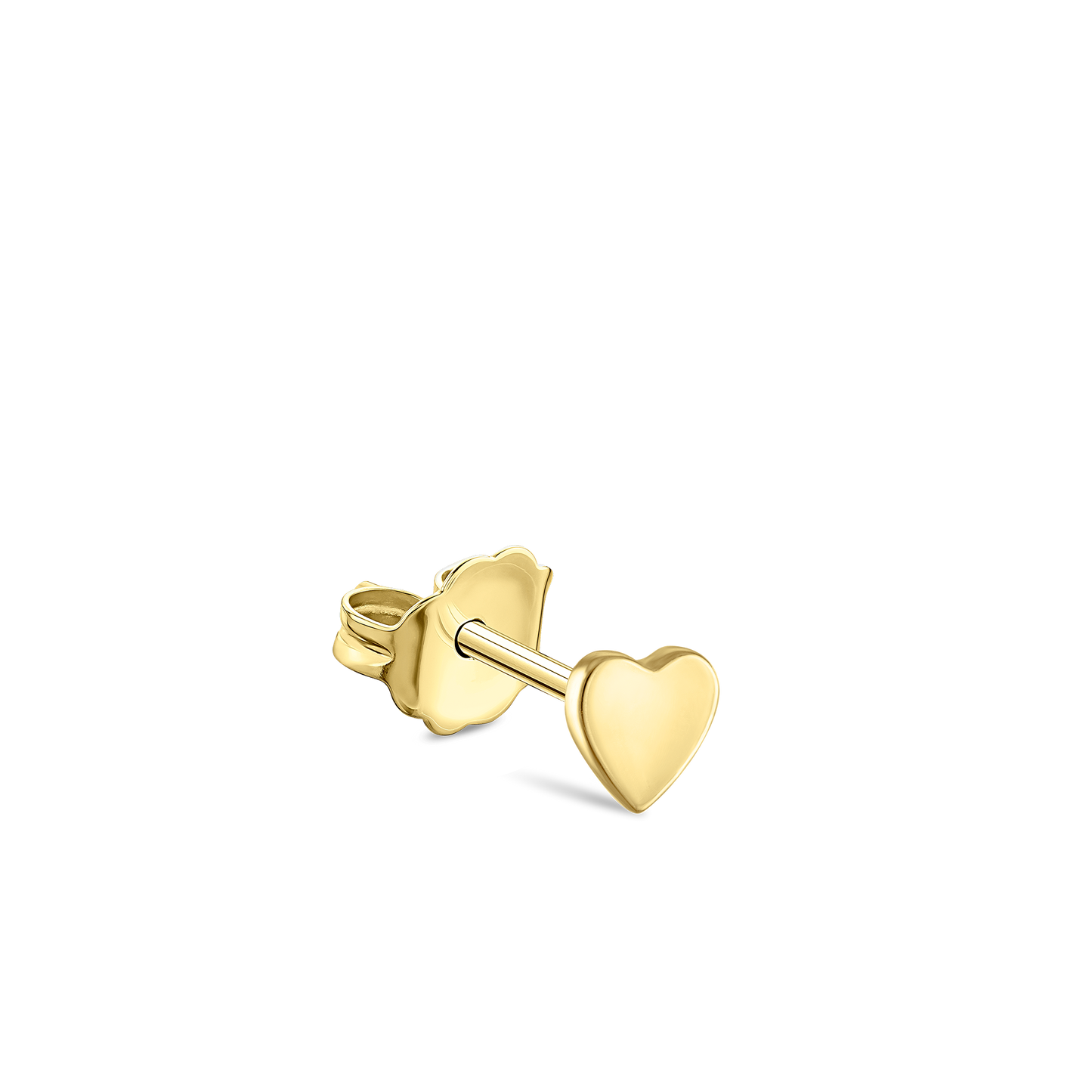 Plain Heart Traditional Stud Earring