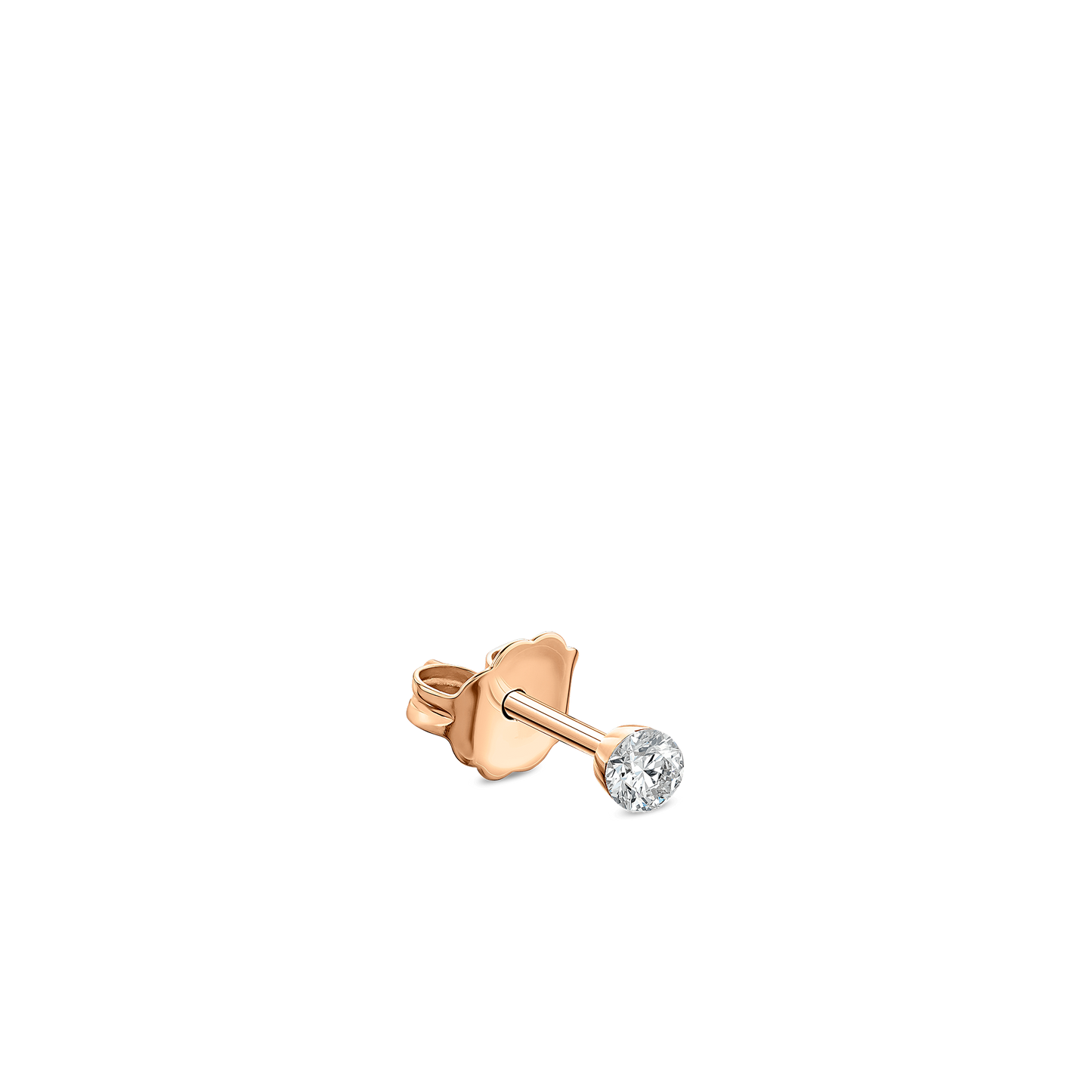 Invisible Set Diamond Stud Earring