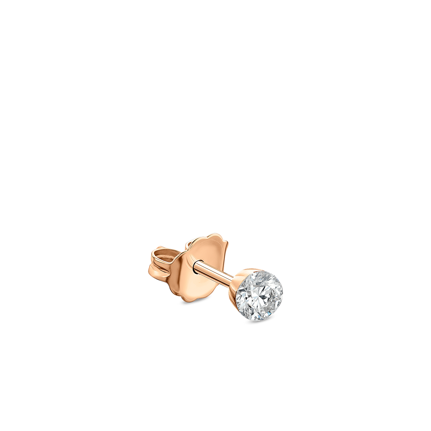 Invisible Set Diamond Stud Earring