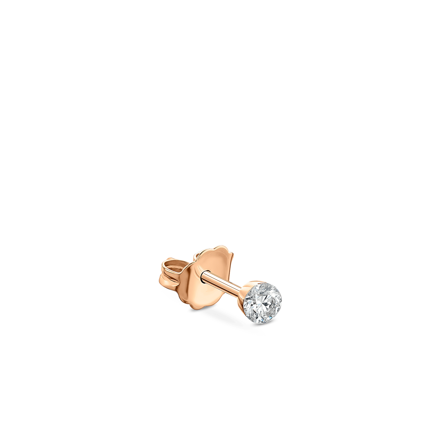 Invisible Set Diamond Stud Earring