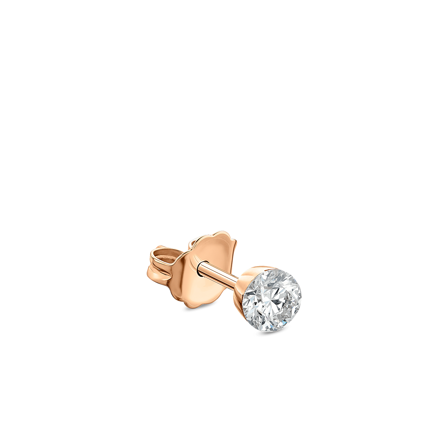 Invisible Set Diamond Stud Earring