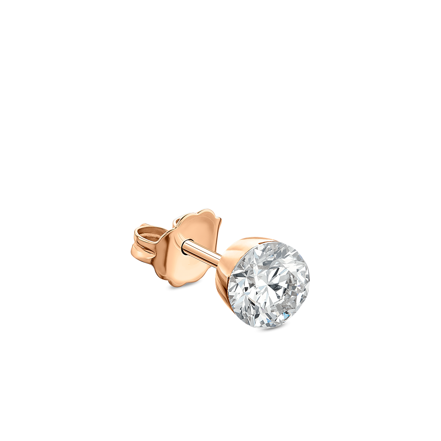 Invisible Set Diamond Stud Earring