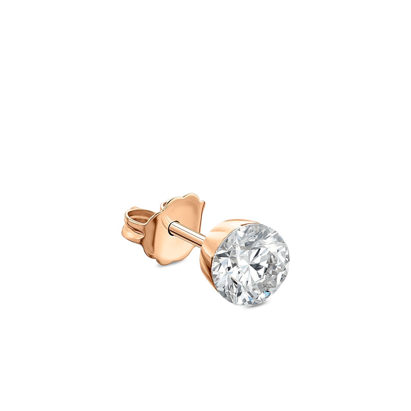 Invisible Set Diamond Stud Earring