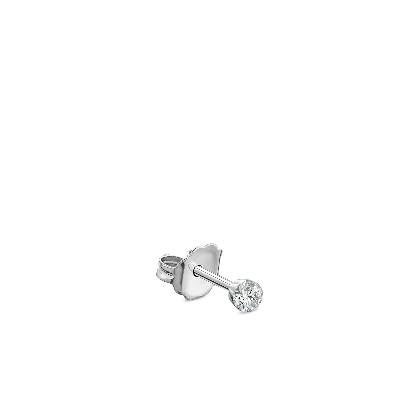 Invisible Set Diamond Stud Earring