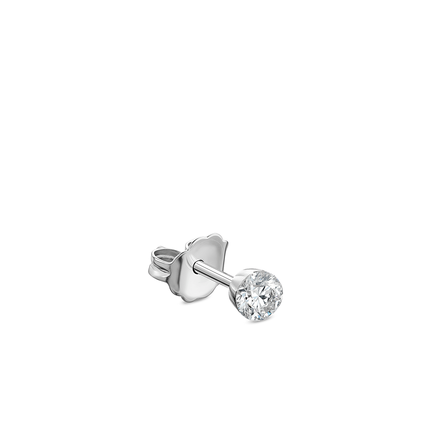 Invisible Set Diamond Stud Earring