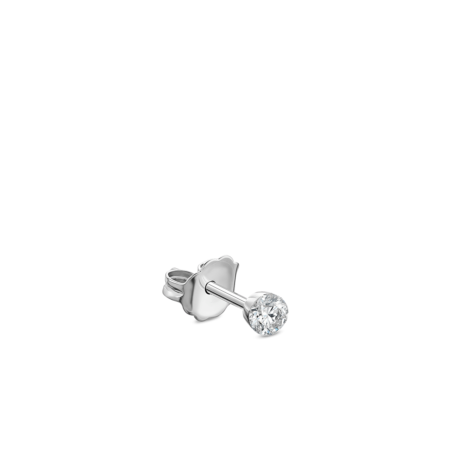 Invisible Set Diamond Stud Earring
