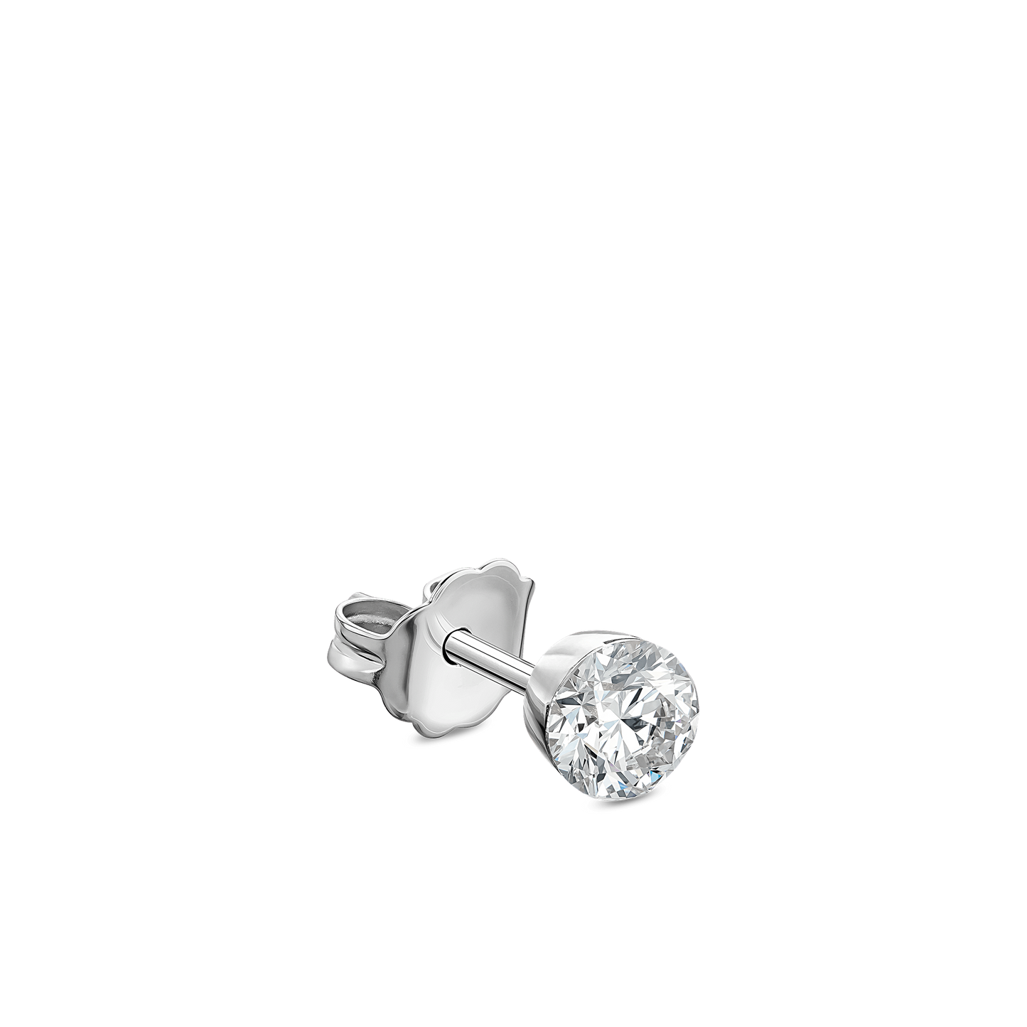 Invisible Set Diamond Stud Earring