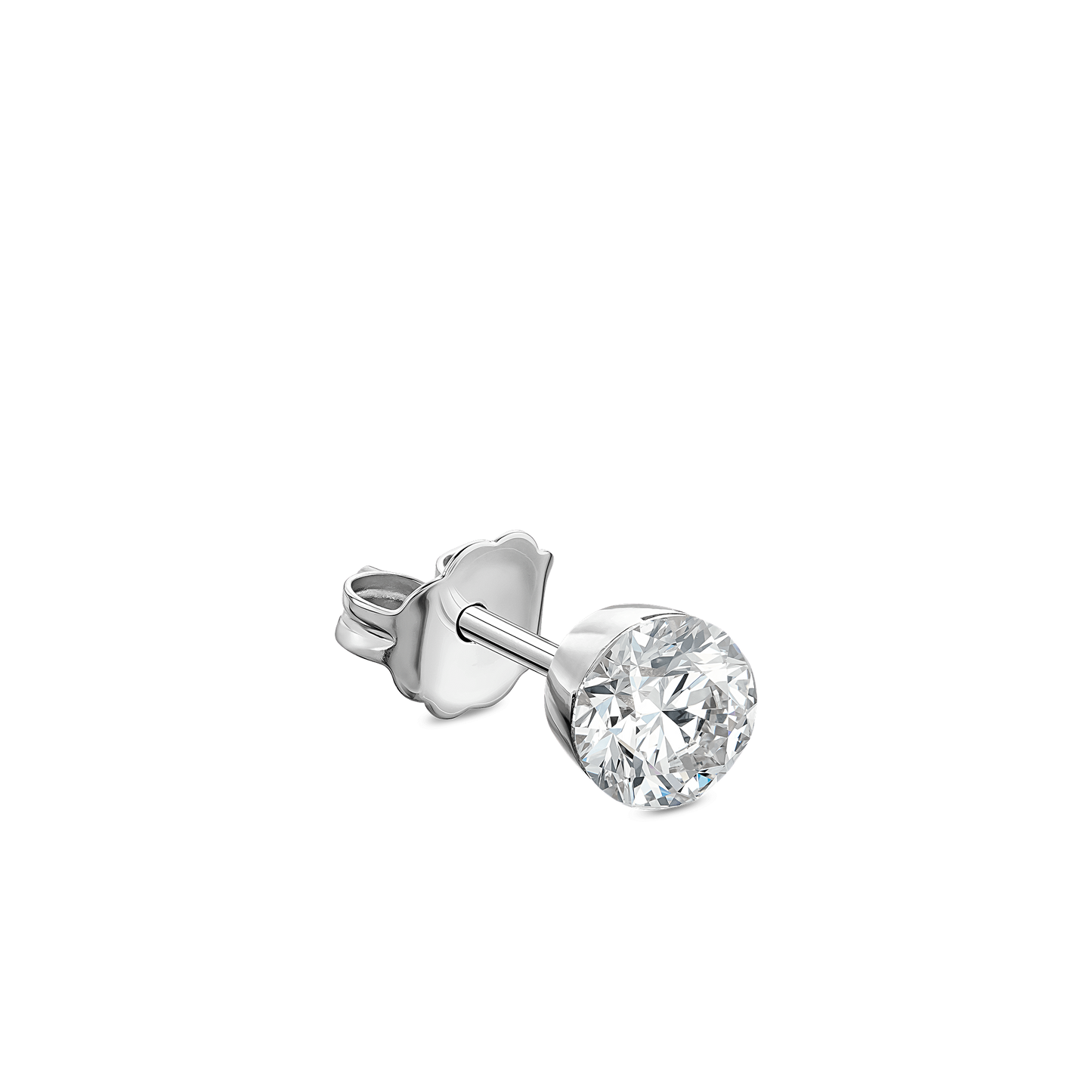 Invisible Set Diamond Stud Earring