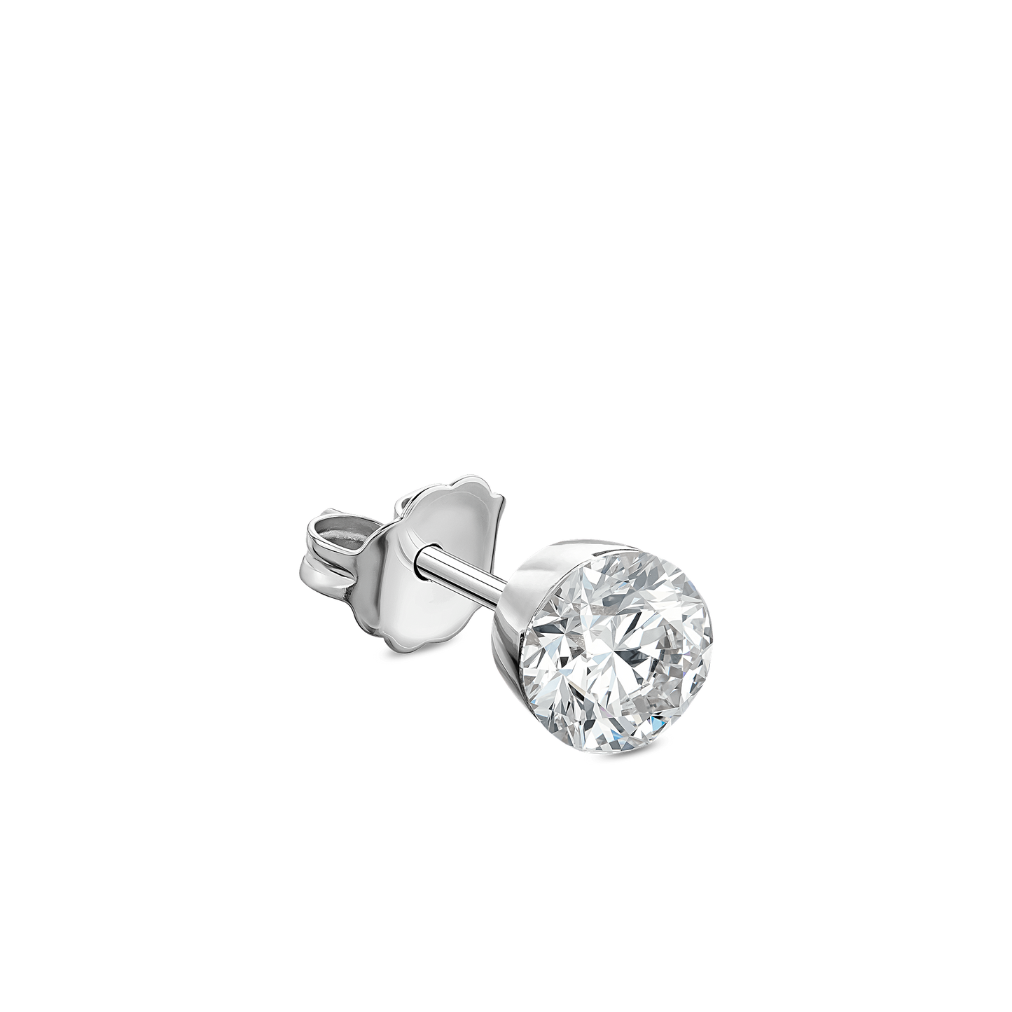 Invisible Set Diamond Stud Earring