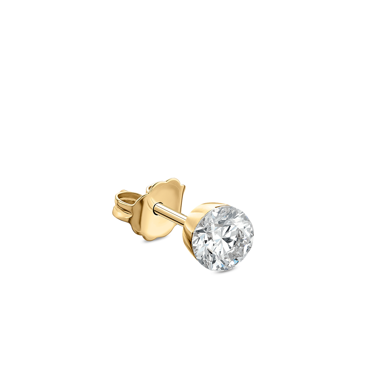 Invisible Set Diamond Stud Earring