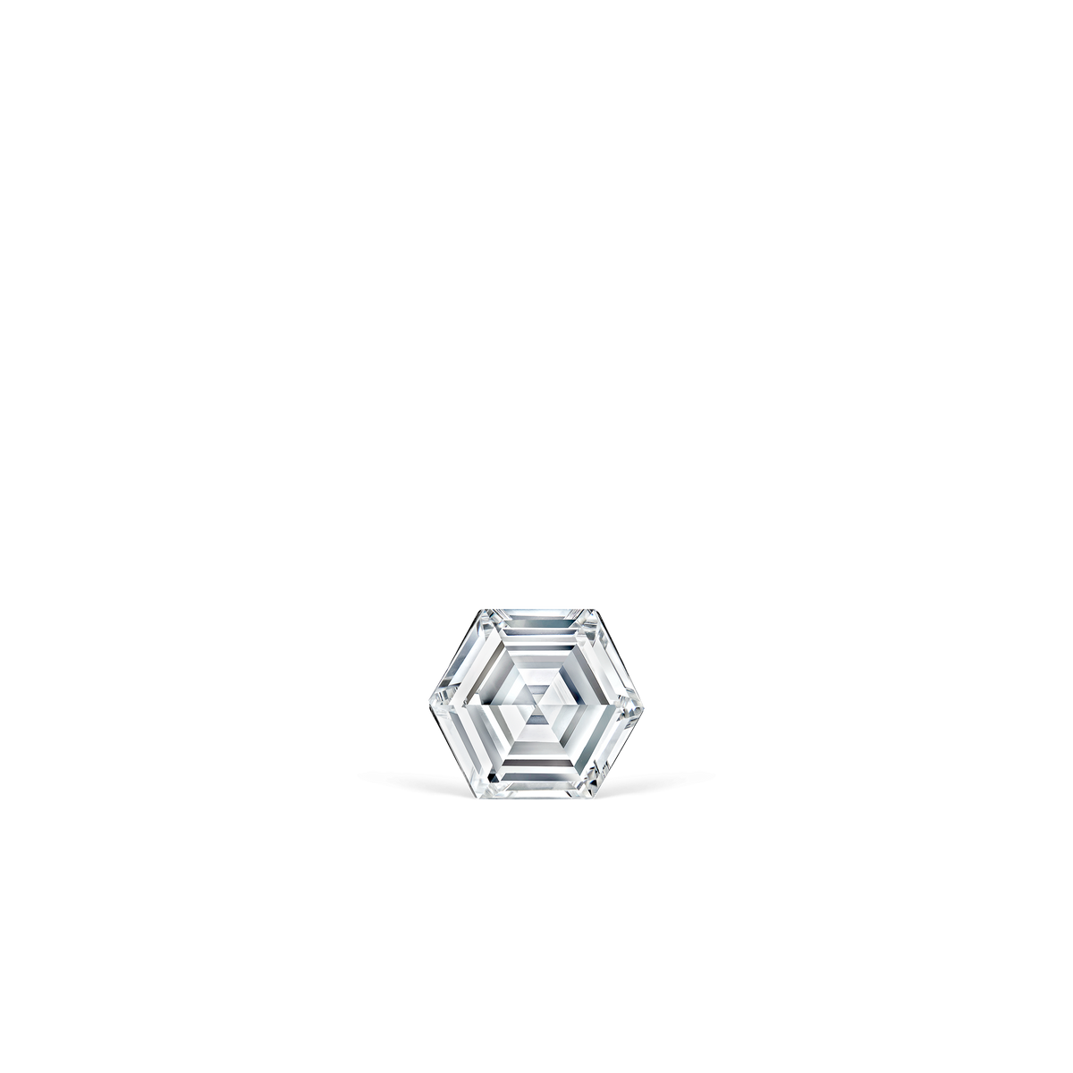 Invisible Set Hexagon Diamond Stud Earring