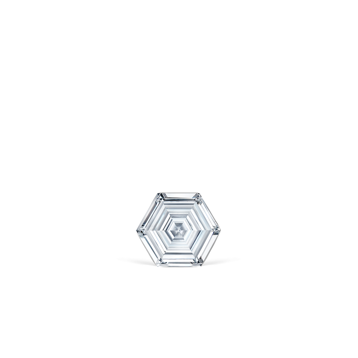 Invisible Set Hexagon Diamond Stud Earring
