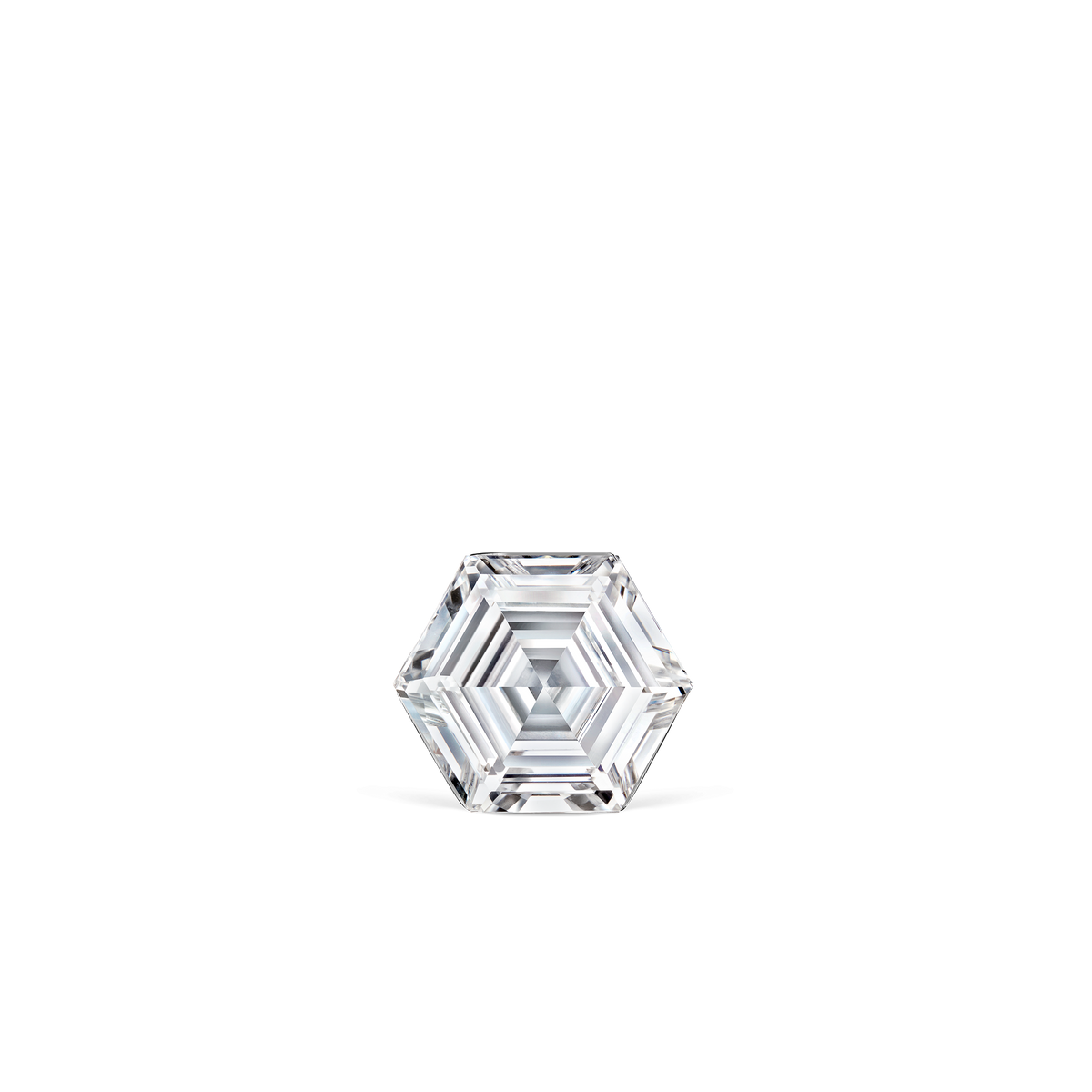 Invisible Set Hexagon Diamond Stud Earring