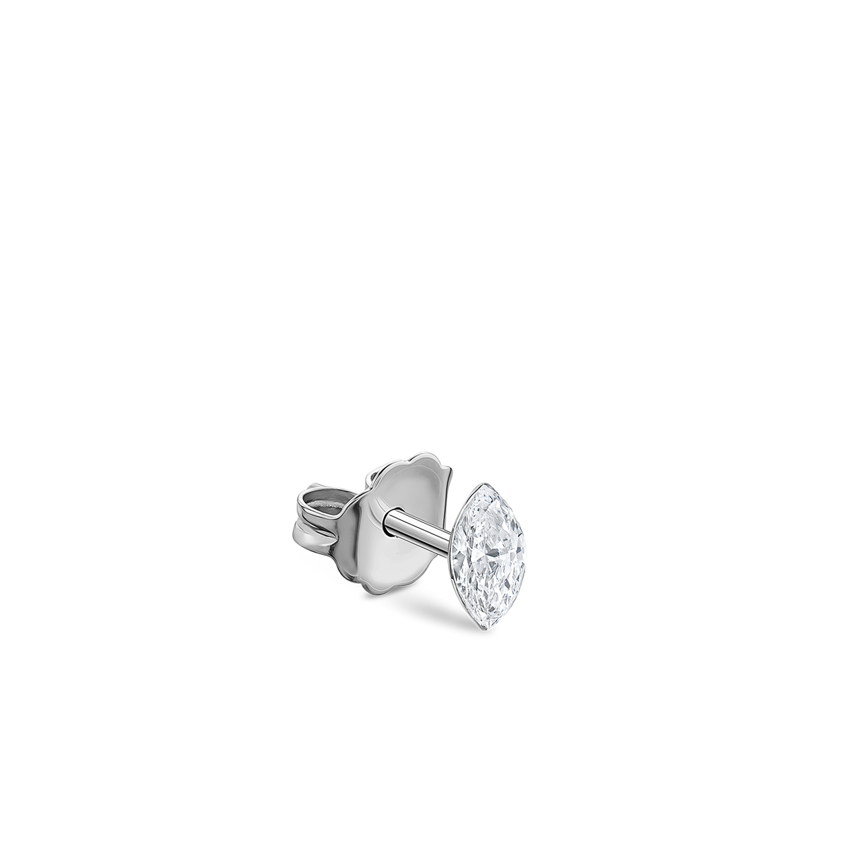 Invisible Set Diamond Marquise Stud Earring