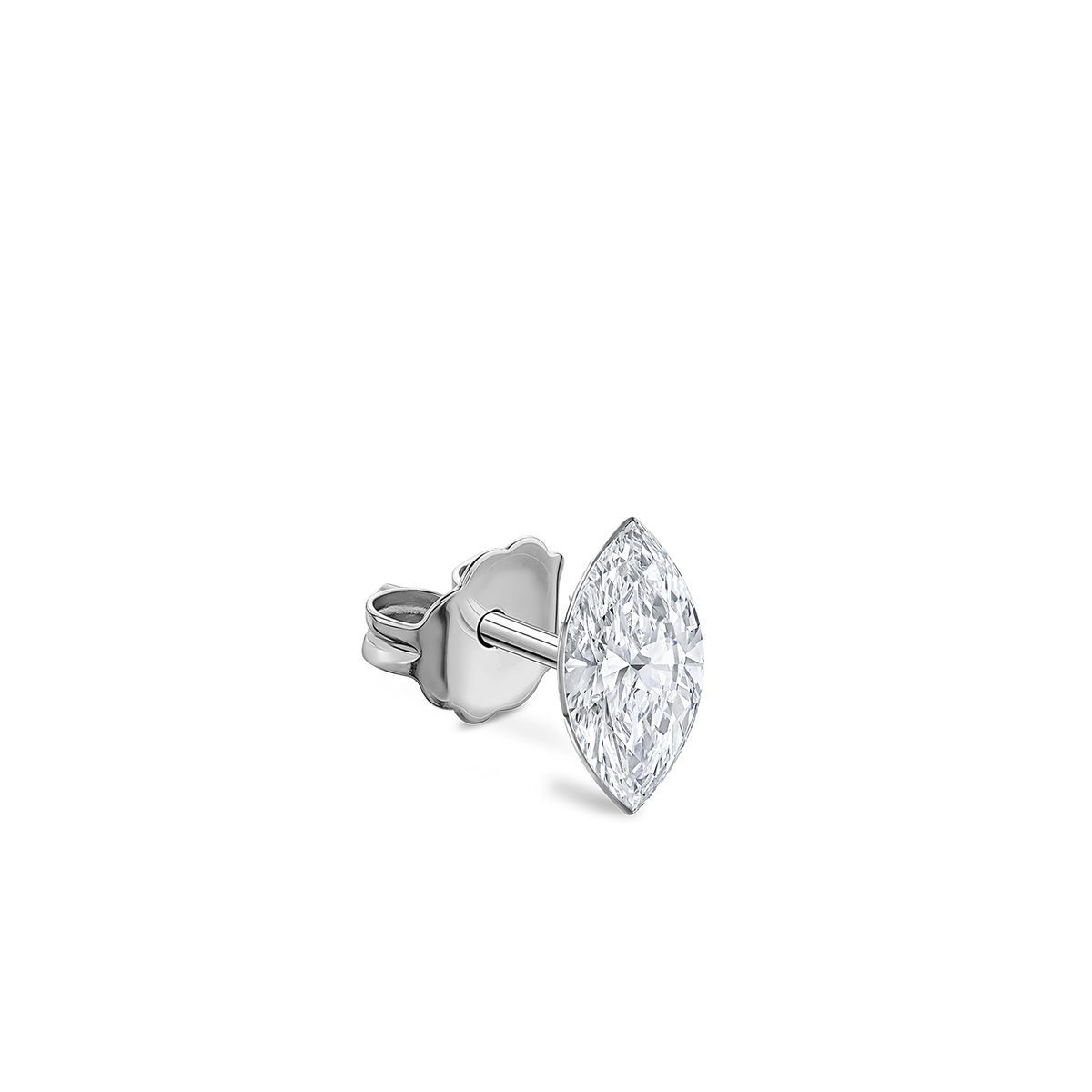 Invisible Set Diamond Marquise Stud Earring