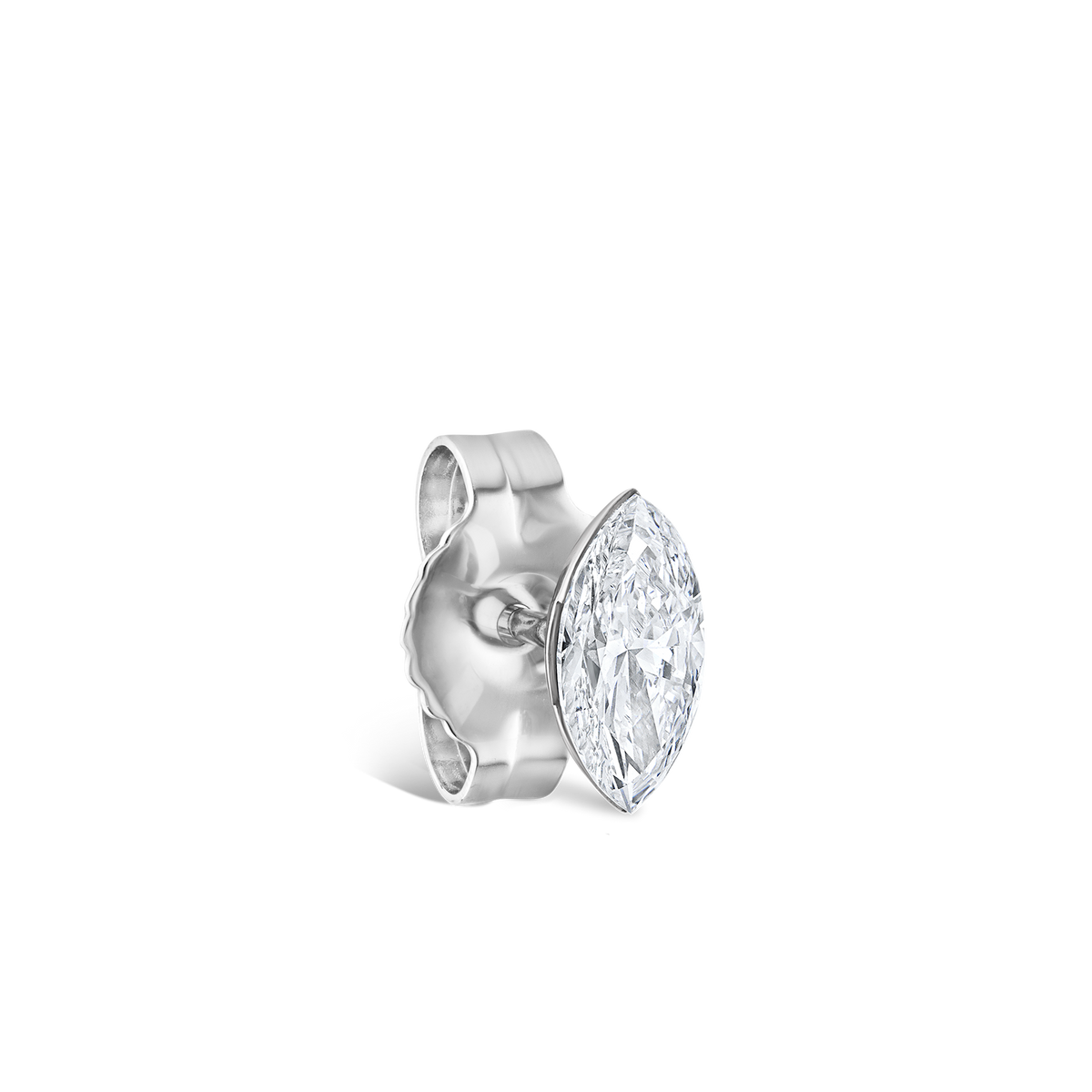 Invisible Set Diamond Marquise Stud Earring