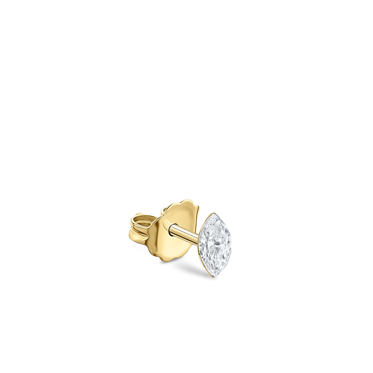 Invisible Set Diamond Marquise Stud Earring