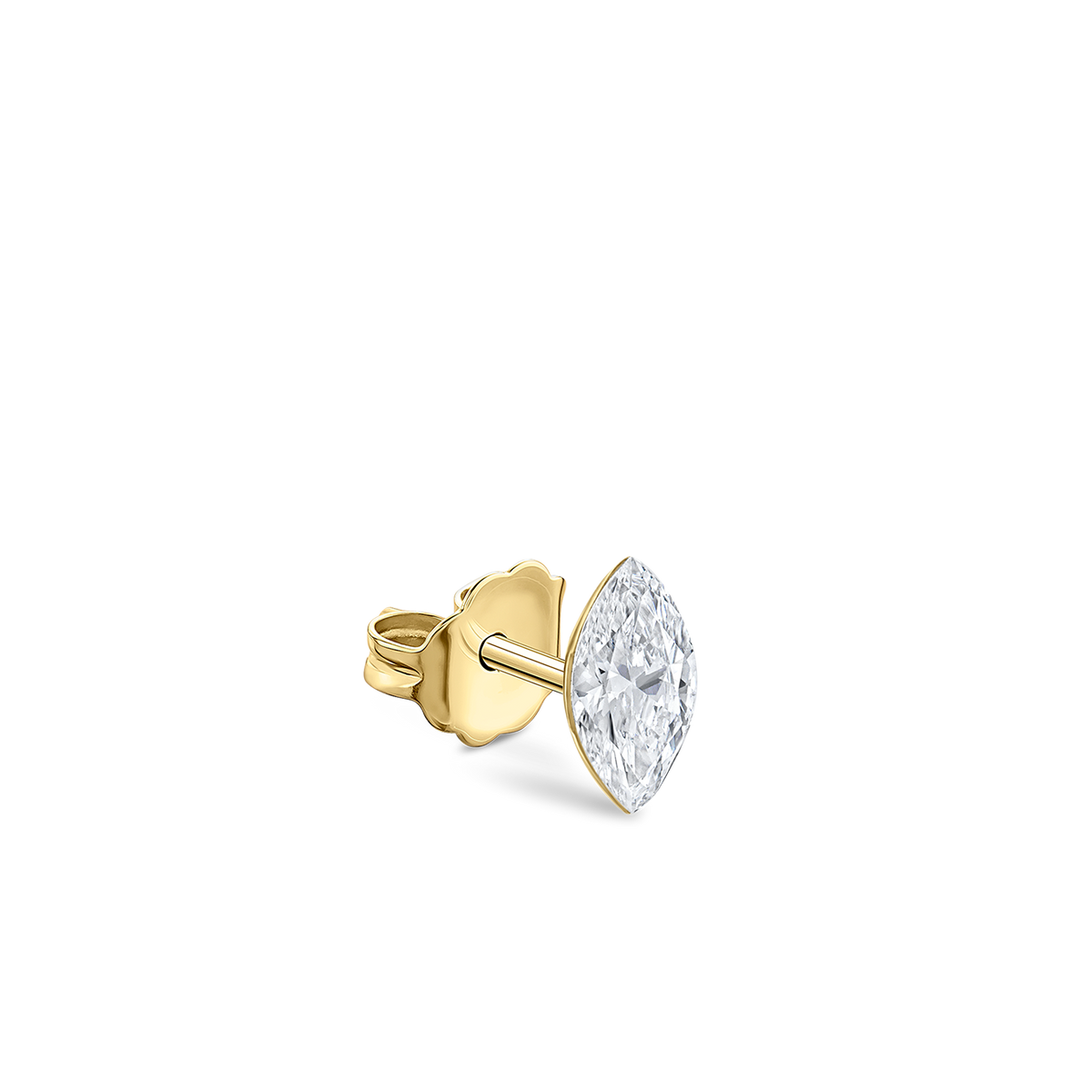 Invisible Set Diamond Marquise Stud Earring