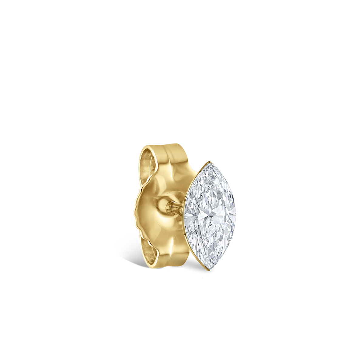 Invisible Set Diamond Marquise Stud Earring