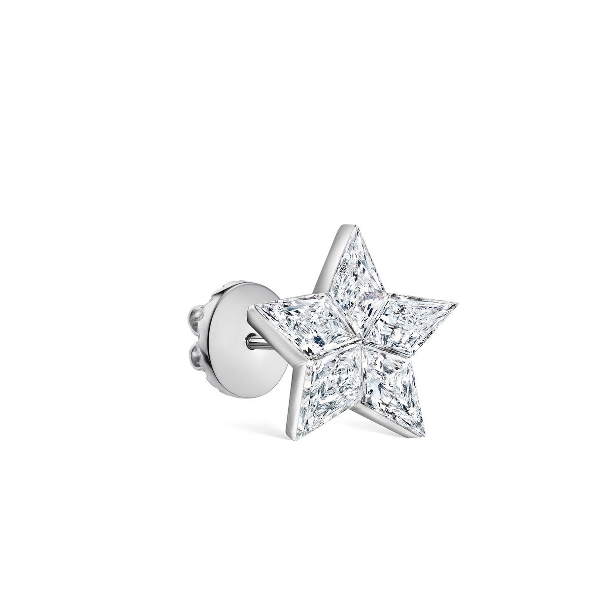 Invisible Set Diamond Star Stud Earring