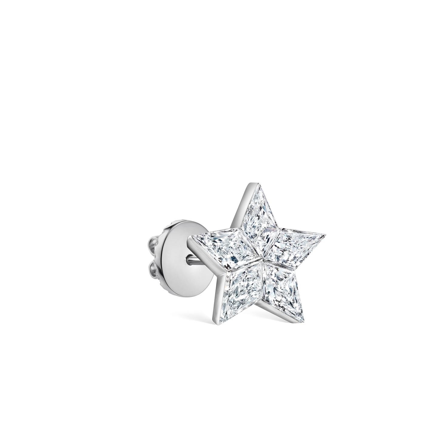 Invisible Set Diamond Star Stud Earring