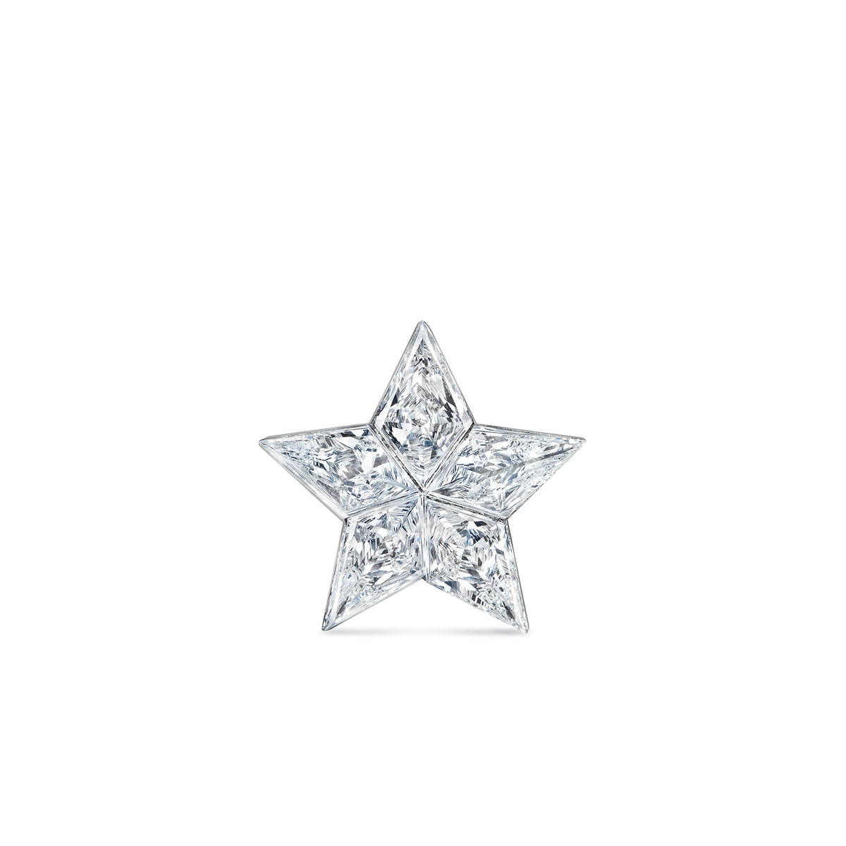 Invisible Set Diamond Star Stud Earring