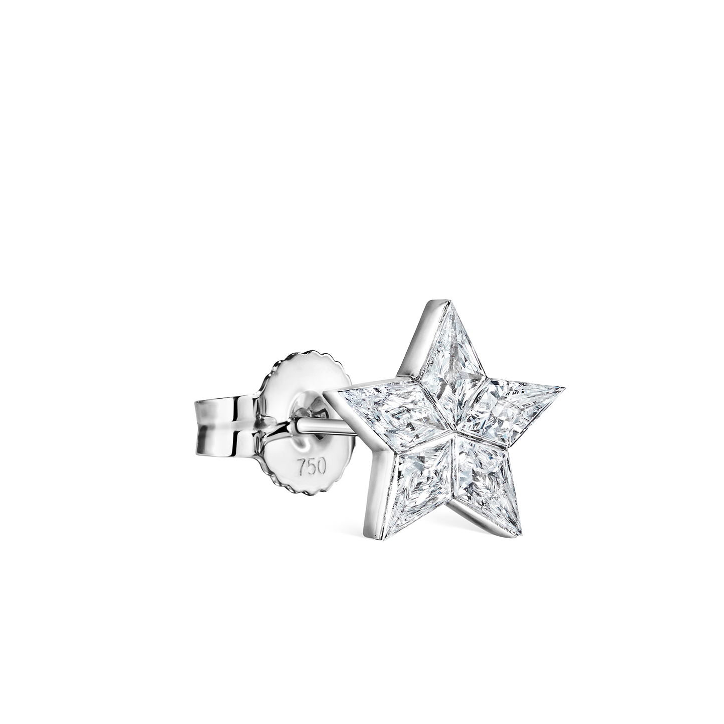 Invisible Set Diamond Star Stud Earring