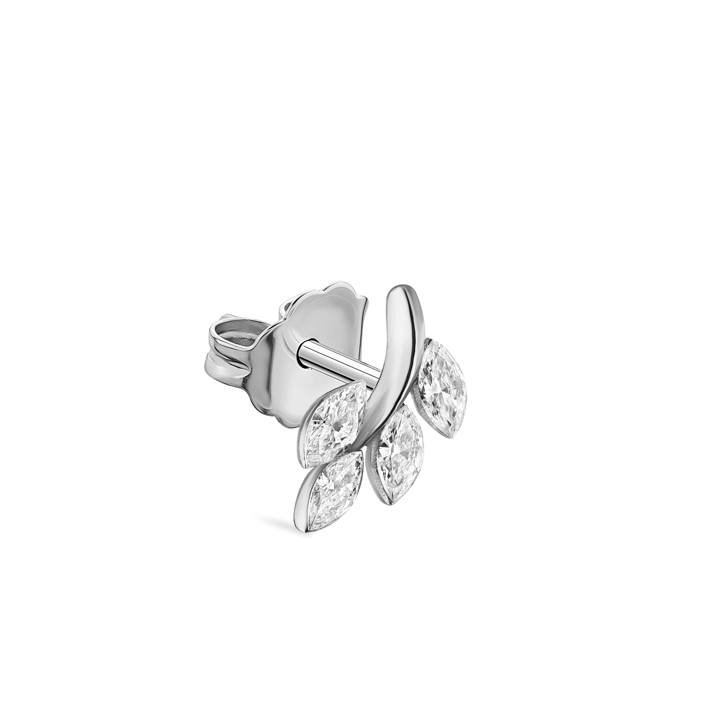 Diamond Vine Stud Earring