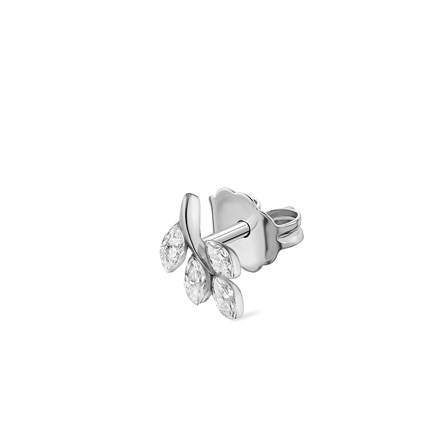 Diamond Vine Stud Earring