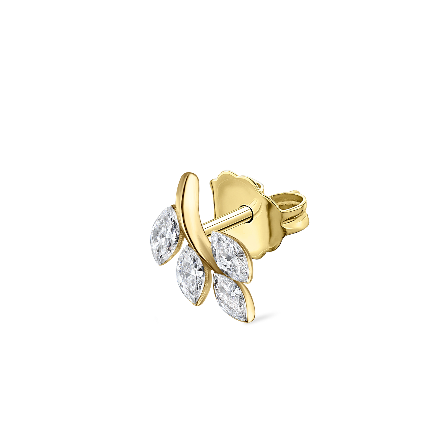 Diamond Vine Stud Earring
