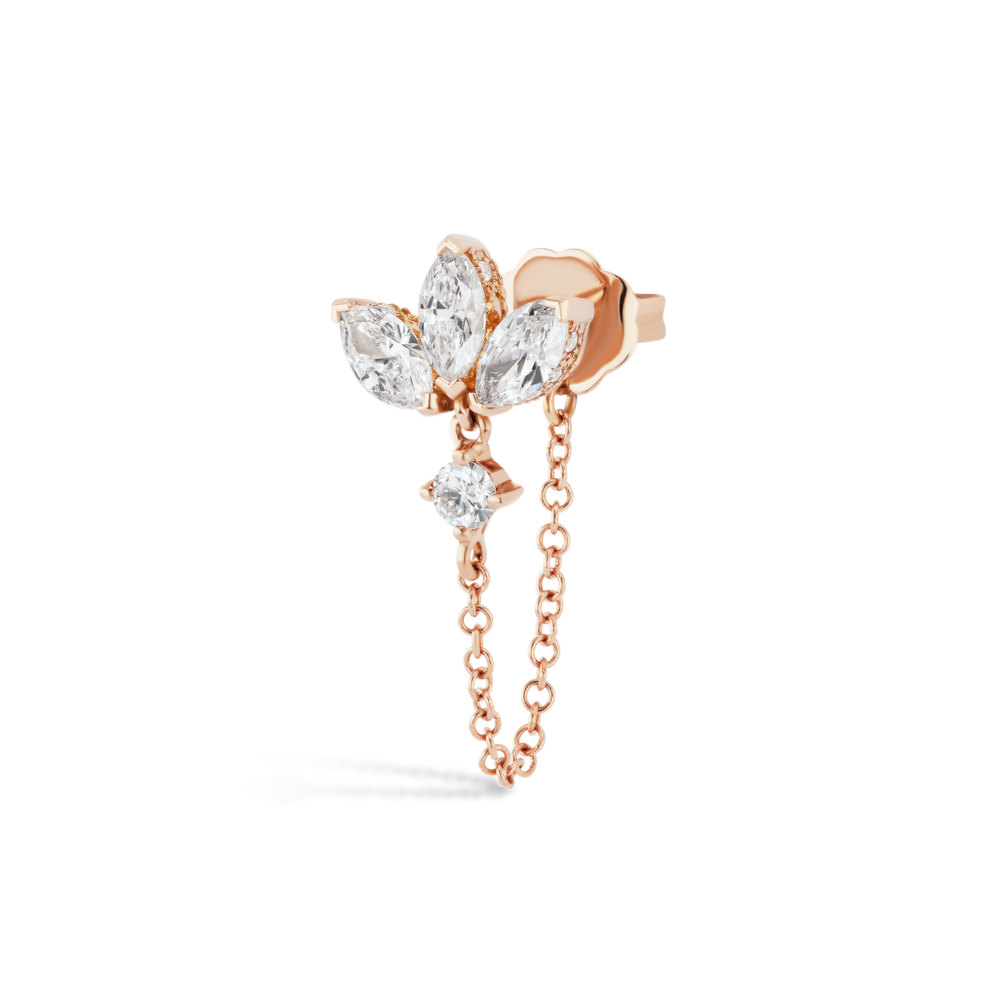 Diamond Lotus Dangle Chain Wrap