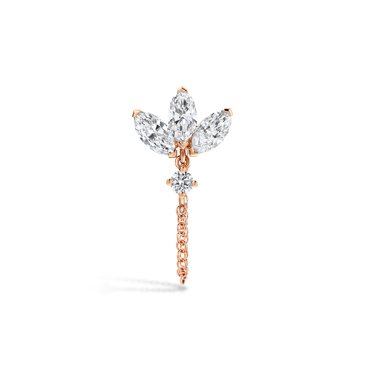 Diamond Lotus Dangle Chain Wrap