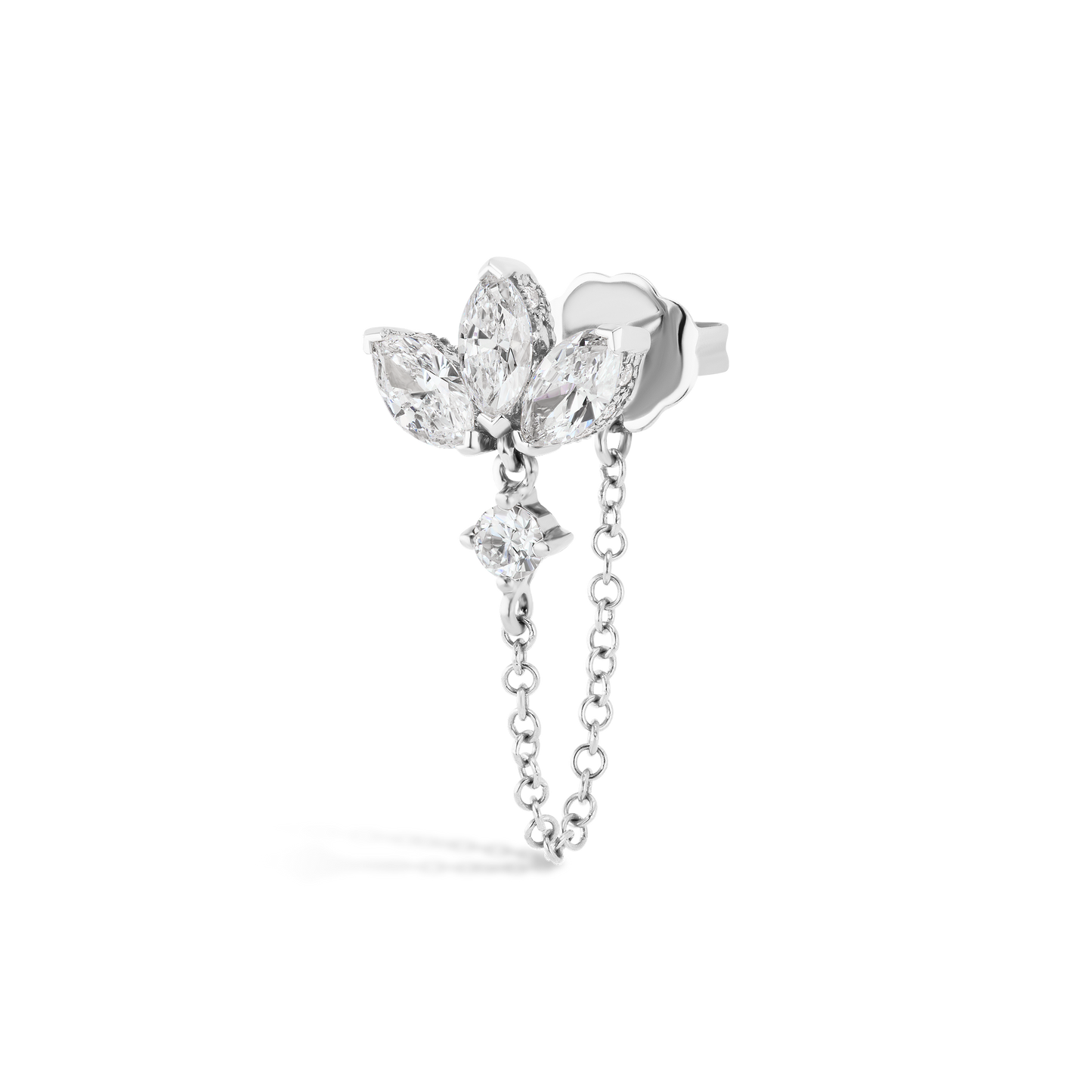 Diamond Lotus Dangle Chain Wrap