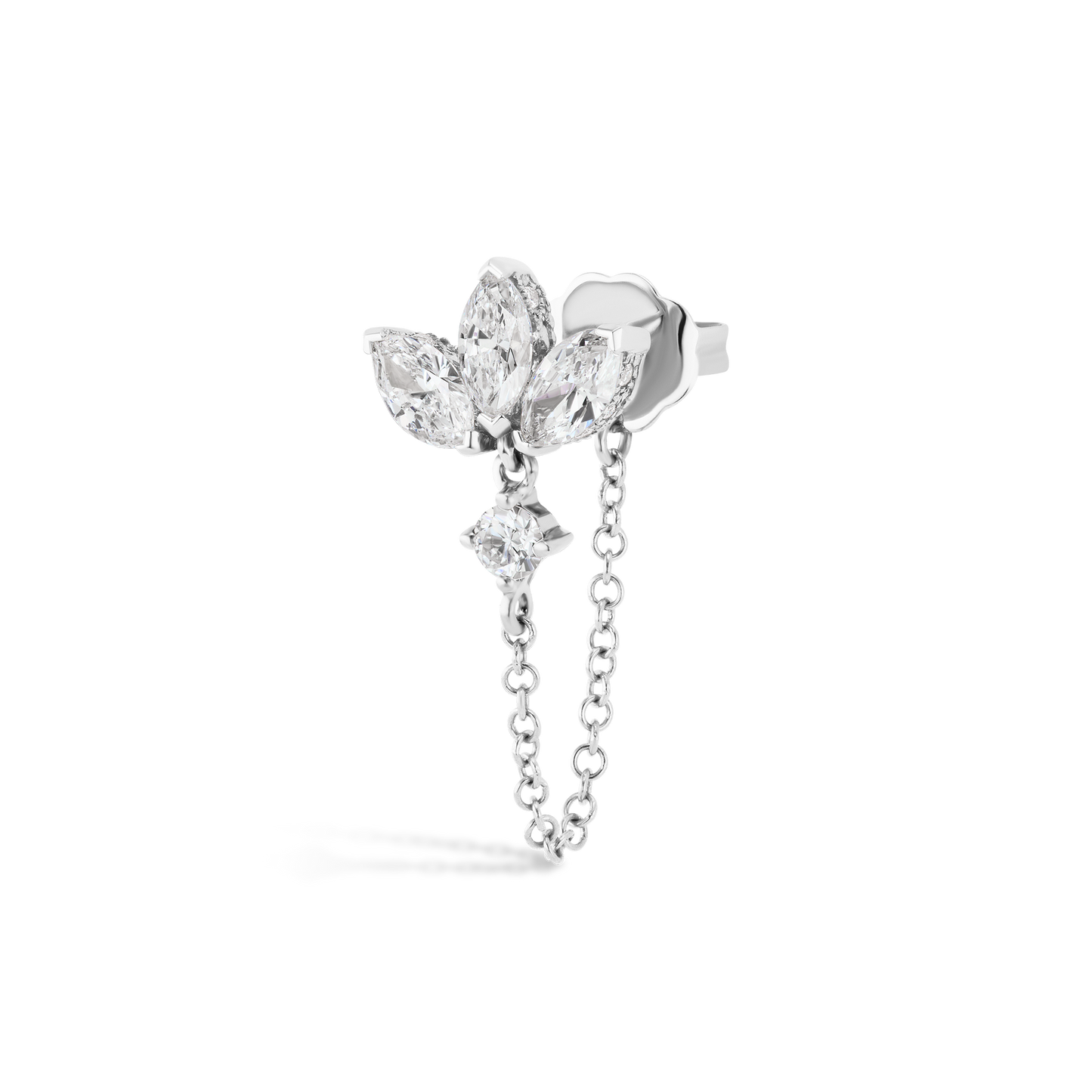 Diamond Lotus Dangle Chain Wrap