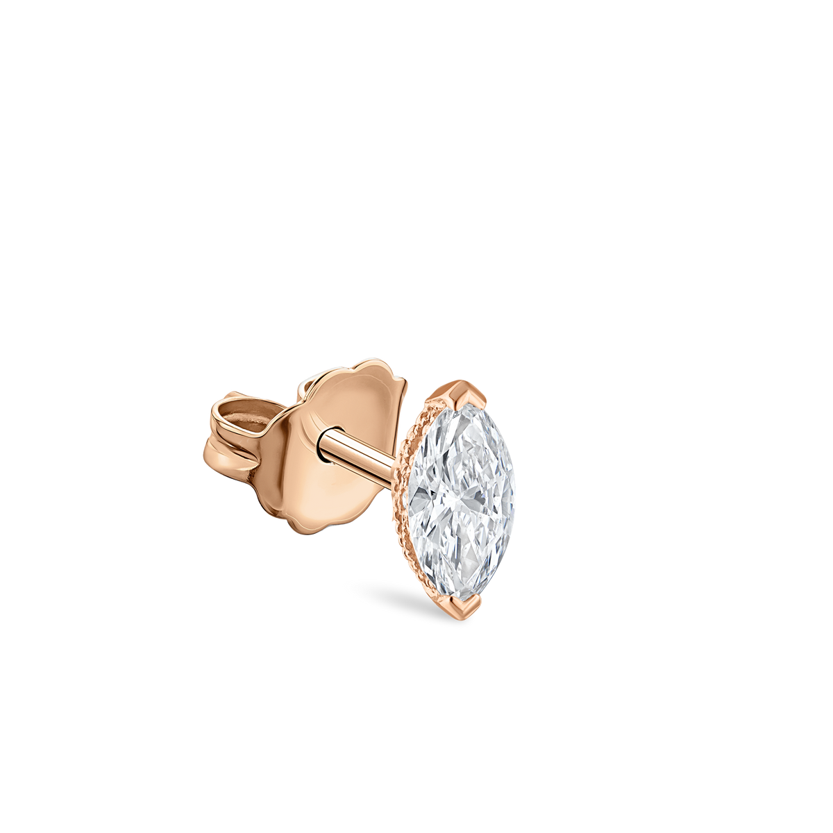 Marquise Diamond Stud Earring