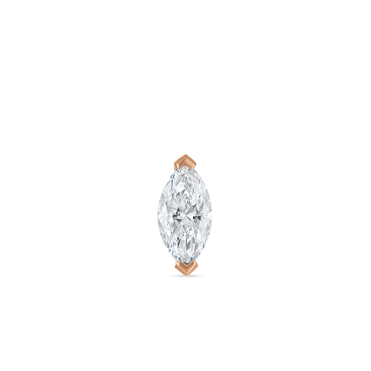 Marquise Diamond Stud Earring