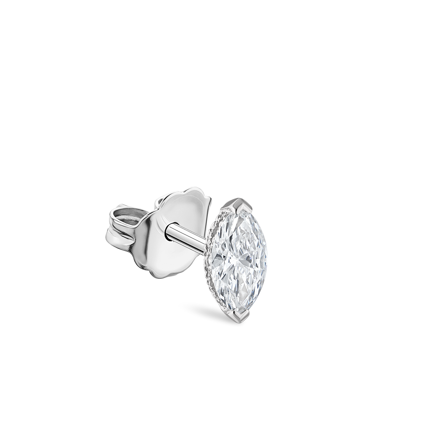 Marquise Diamond Stud Earring
