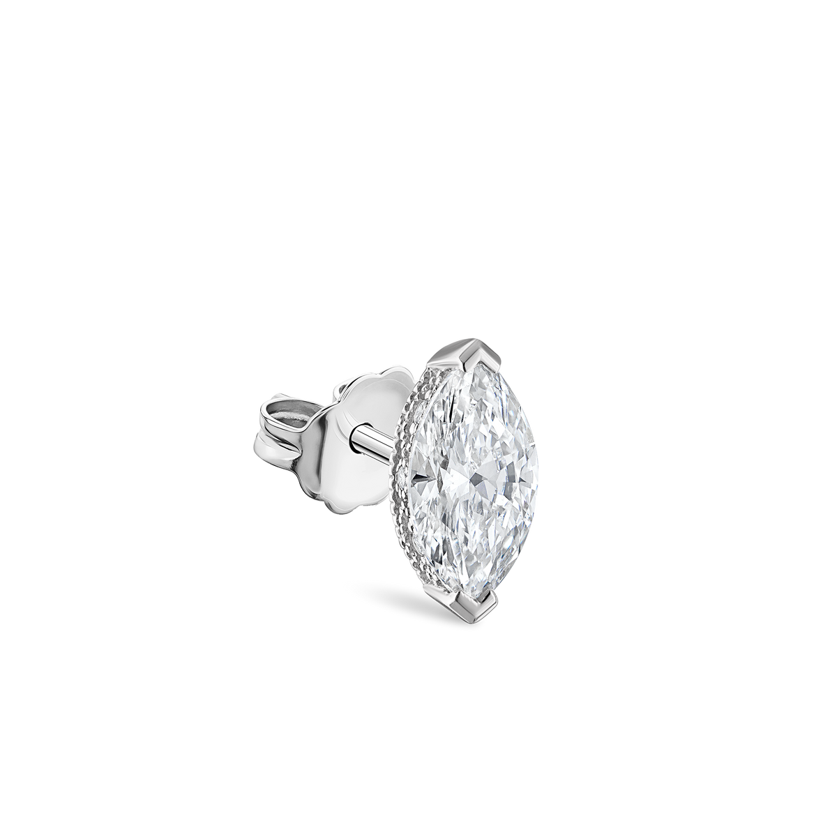 Marquise Diamond Stud Earring