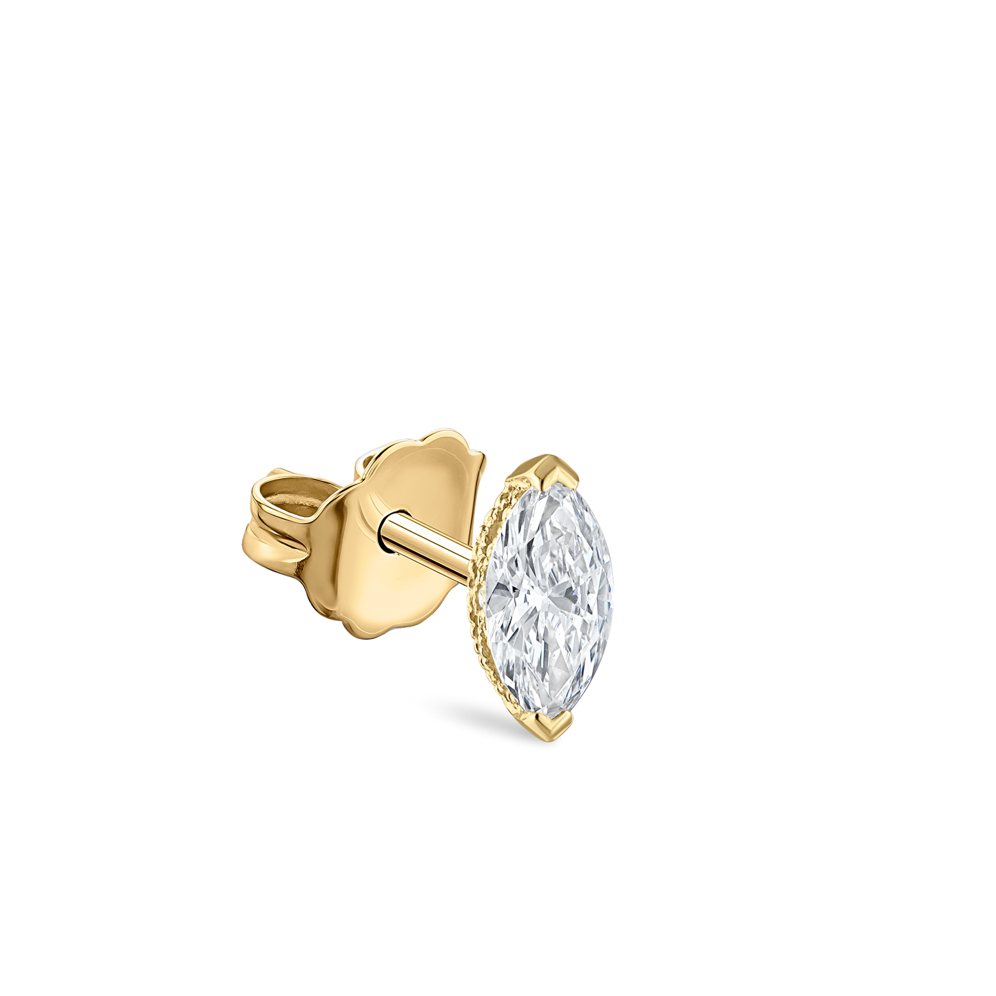 Marquise Diamond Stud Earring