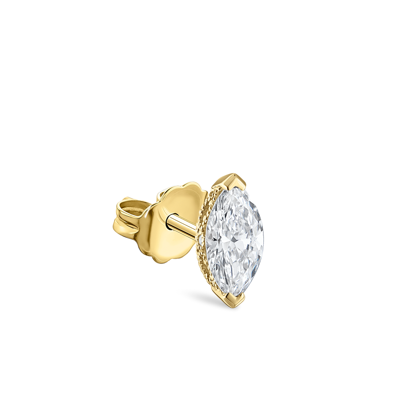 Marquise Diamond Stud Earring