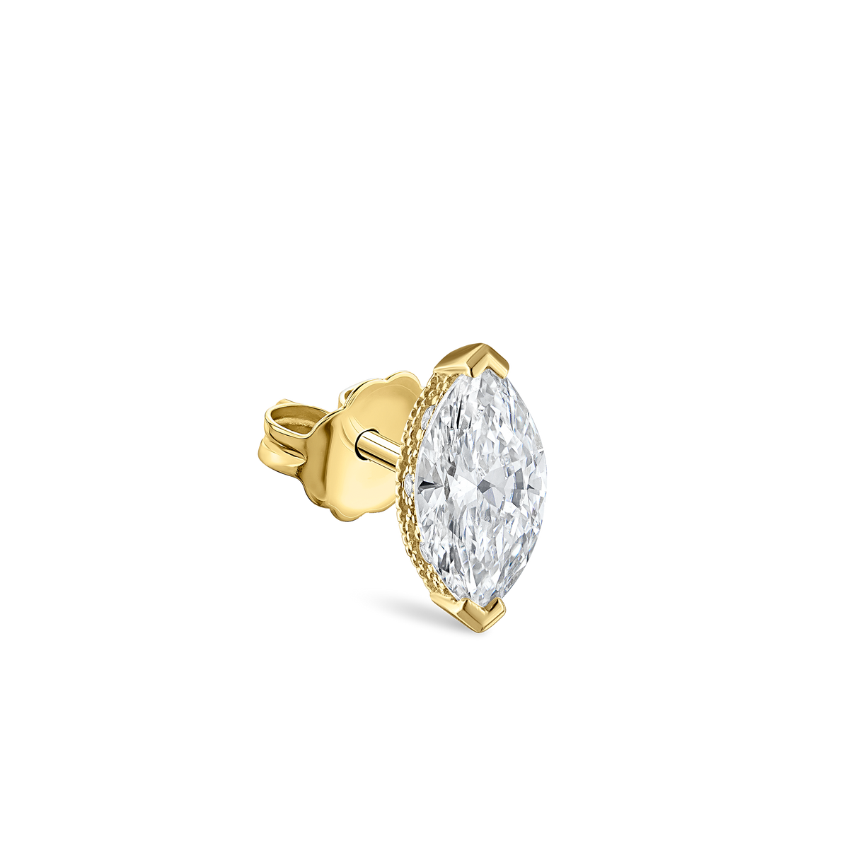 Marquise Diamond Stud Earring