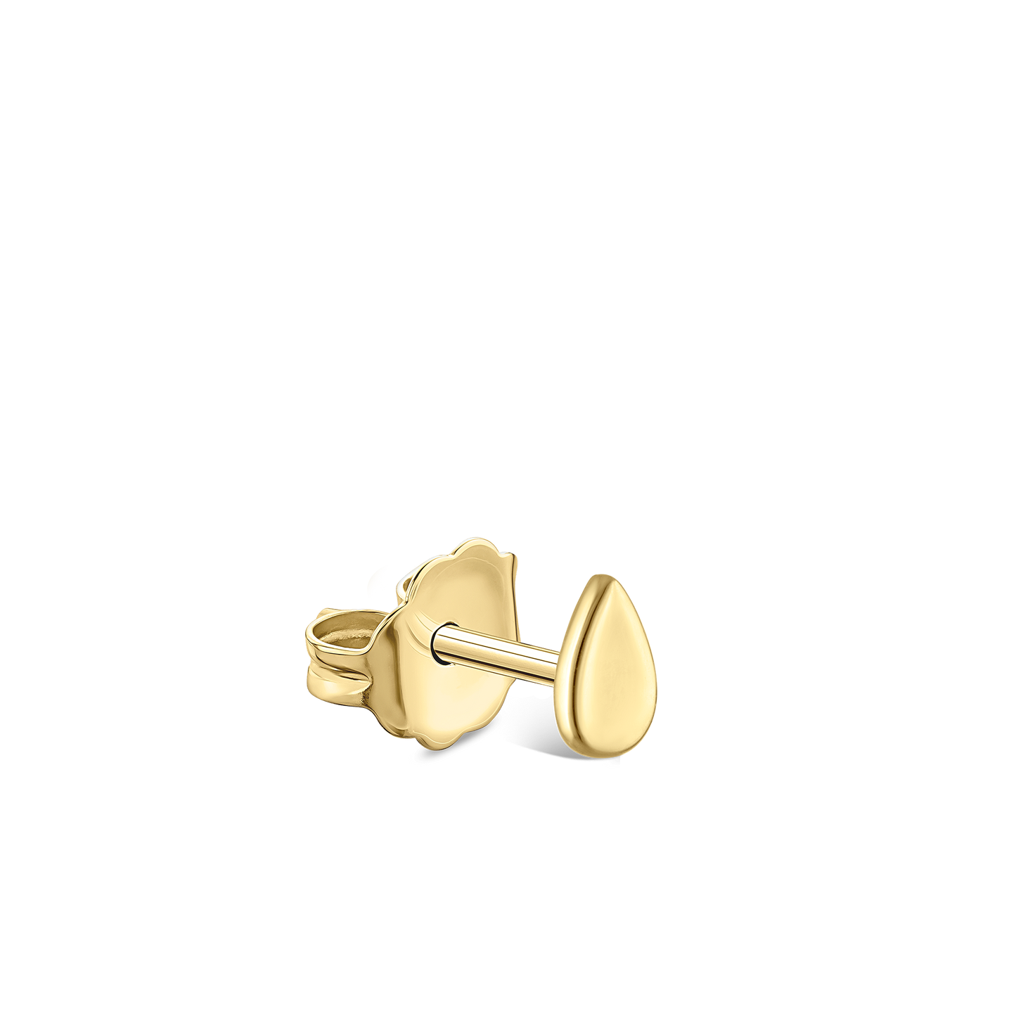 Plain Pear Stud Earring