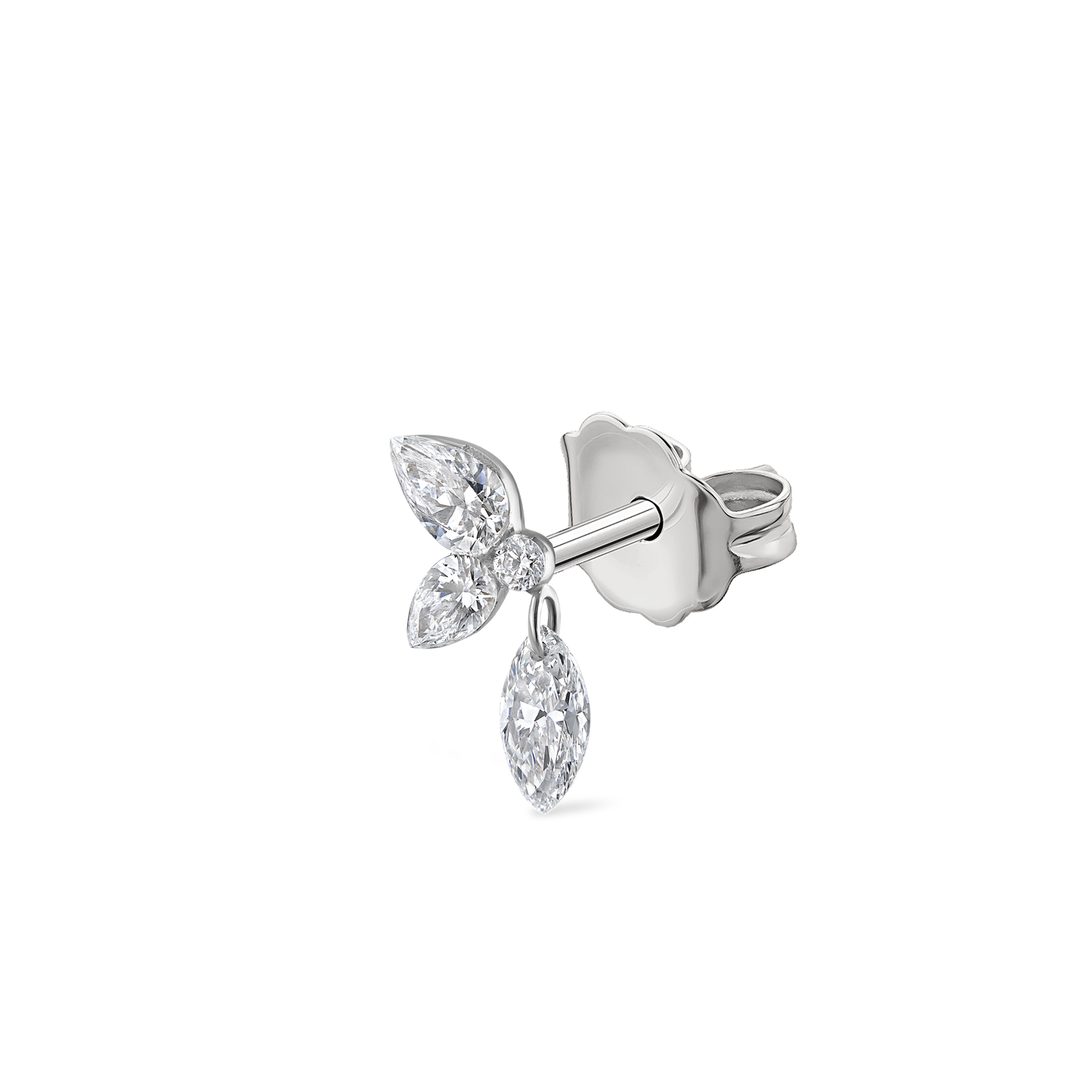Marquise Pear Diamond Echo Stud Earring