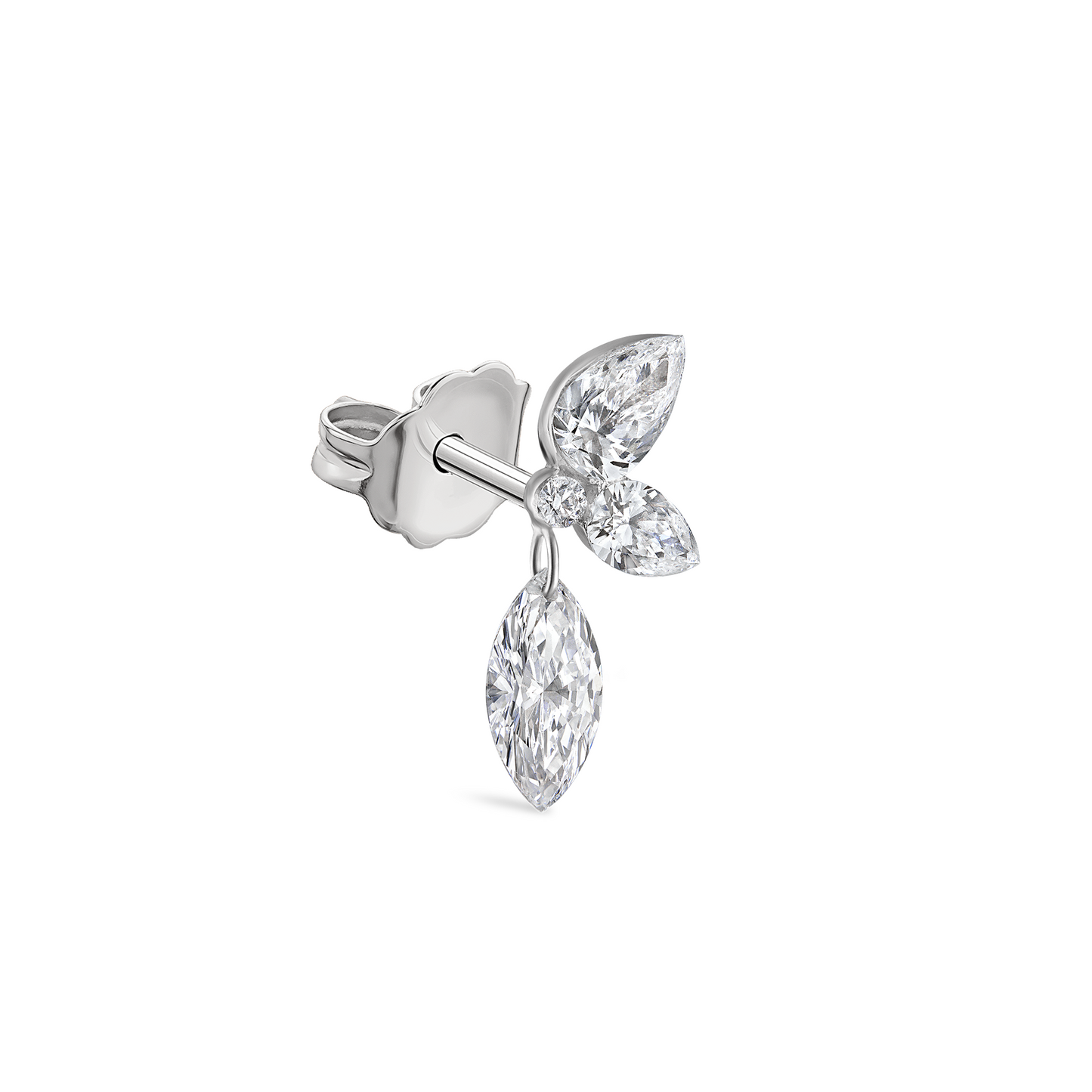 Marquise Pear Diamond Echo Stud Earring