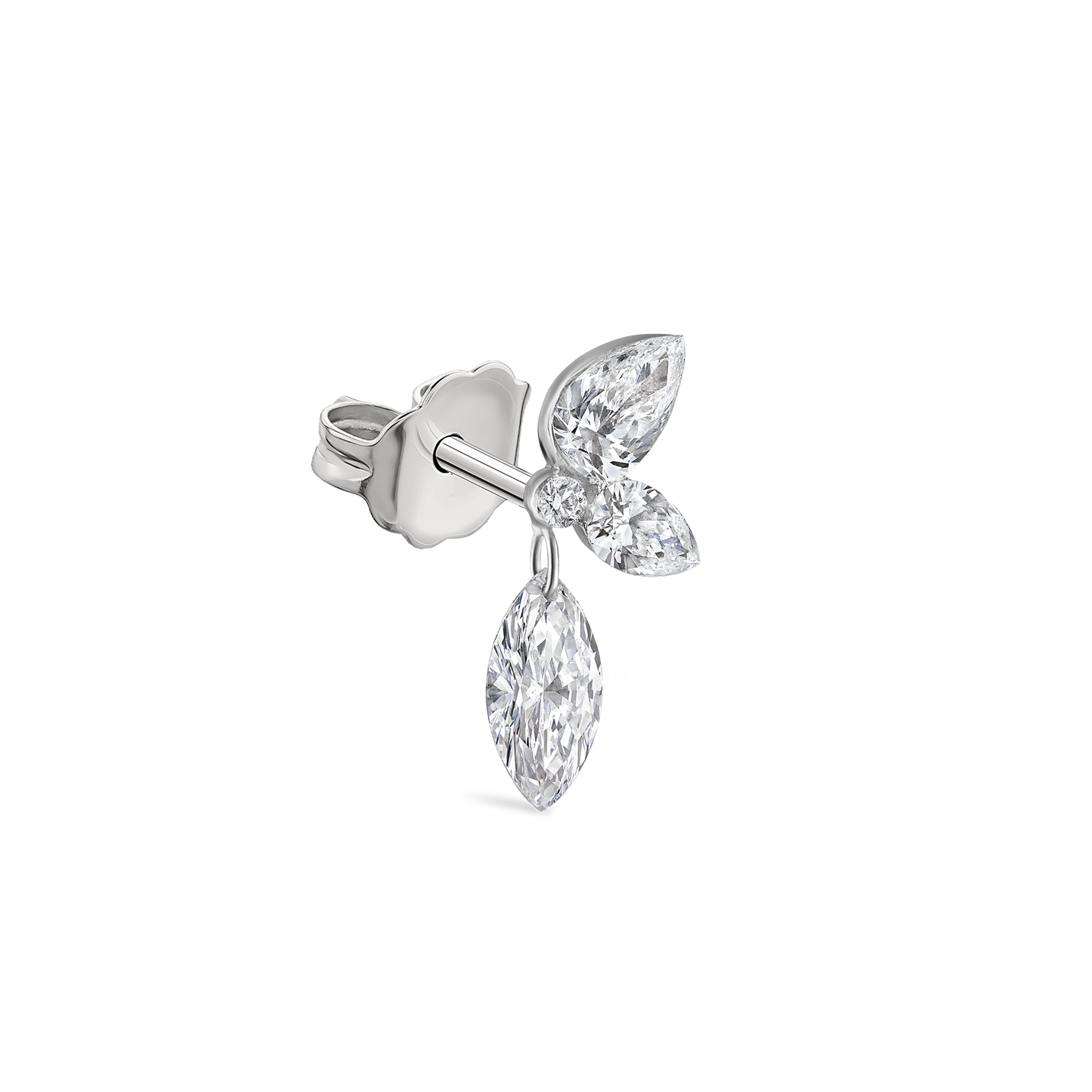 Marquise Pear Diamond Echo Stud Earring