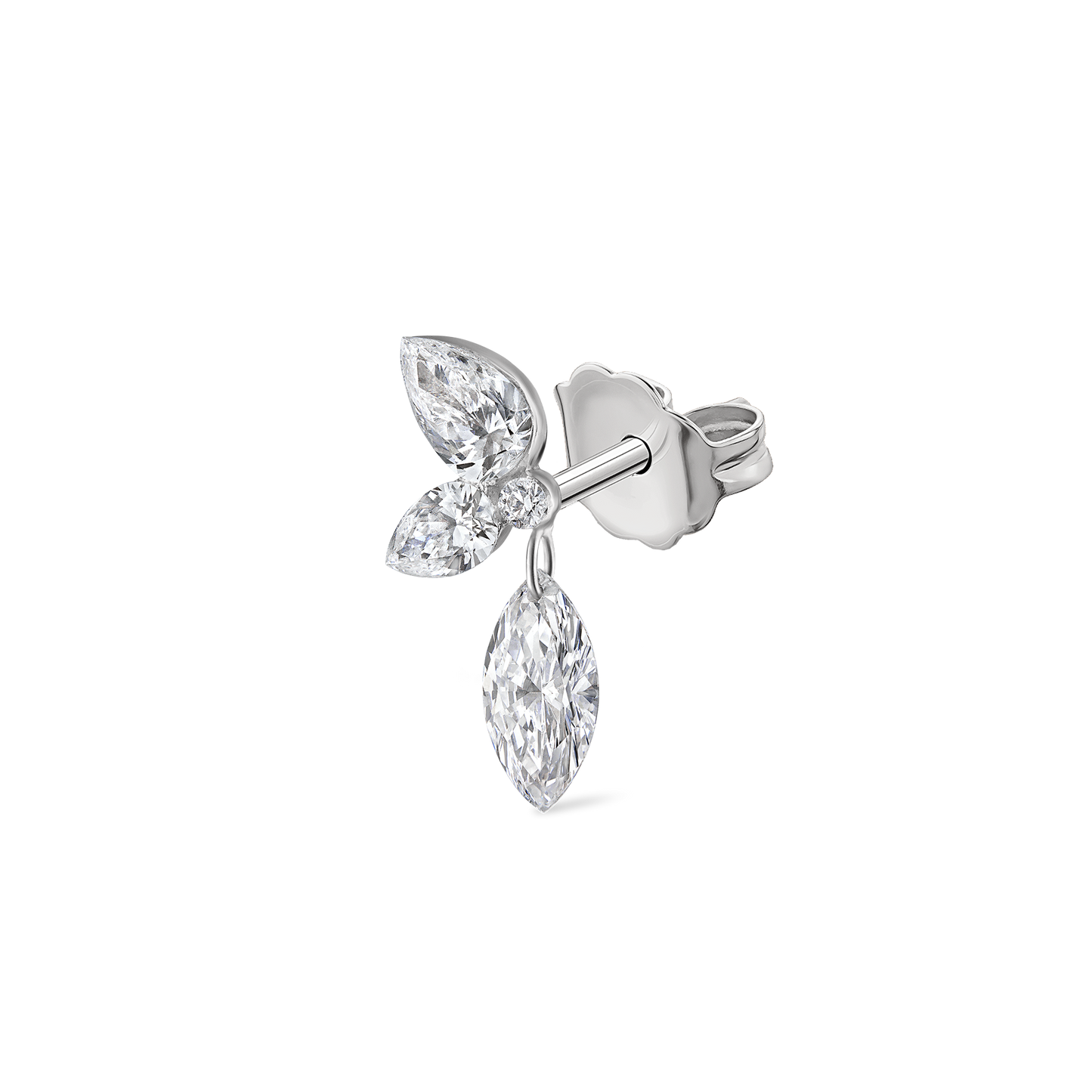 Marquise Pear Diamond Echo Stud Earring